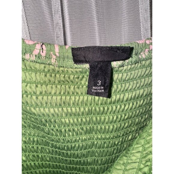 Torrid 3 Green Pink Floral Print Sleeveless Maxi Dress Shirred Bodice Adjustable - Picture 7 of 11